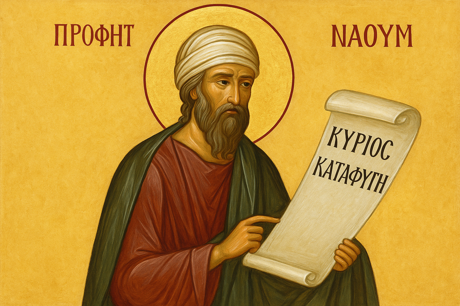 Ο Προφήτης Ναούμ σε ορθόδοξη απεικόνιση