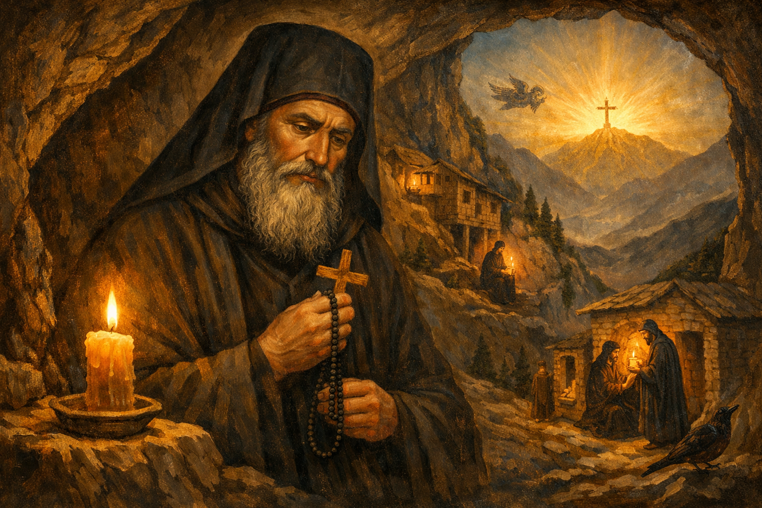 Βίος ασκητού – Παράδειγμα νηστείας, μετανοίας και παρηγορίας: ο Άγιος Ιωσήφ ο Ησυχαστής.