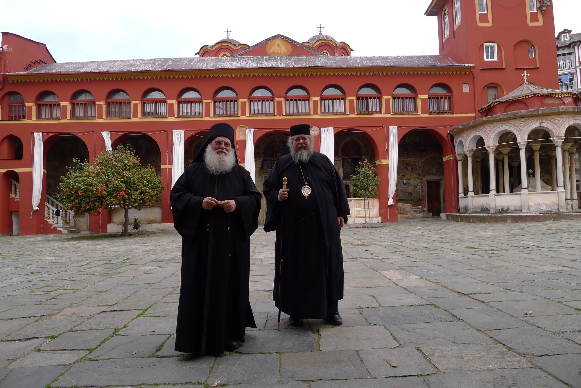 Πανοραμική άποψη της Ιεράς Μεγίστης Μονής Βατοπαιδίου στο Άγιον Όρος